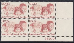 1772 International Year of the Child Plate Block MNH