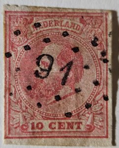 Stamp Europe Netherlands Series of 1872-88 King WIlliam III A5 #25 used