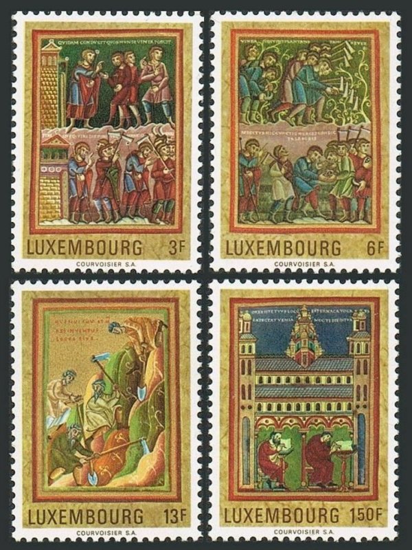 Luxembourg 495-498 bl./4,MNH.Mi 820-823. Miniatures painted at Echternach,1971