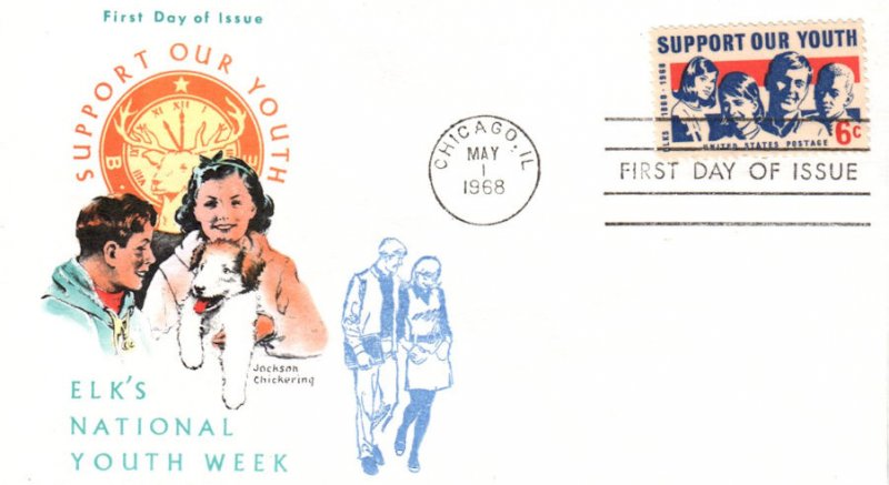 #1342 Elks - Support Our Youth Overseas Mailer FDC