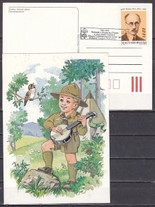 Hungary. 1993 issue. Scout cancel, 05/JUL/93, on Post Card. Both sides shown. ^