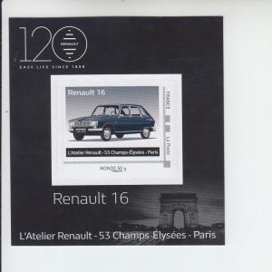 2018 France Renault 16 Auto SA SS (Scott NA) MNH