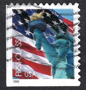 United States #3972 First Class (39¢) Lady Liberty & Flag (2006). Used.