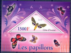 Ivory Coast 2013 Butterflies (II) S/S MNH