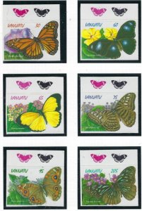 Vanuatu 721-26 MNH 1998 Butterflies (fe8765)