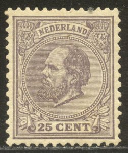 NETHERLANDS #30 Mint (LH) - 1872 25c Dull Violet