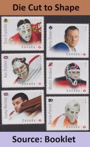 Canada 2867i-2872i NHL Great Canadian Goalies P DCTS set 6 MNH 2015