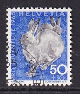 Switzerland  #B354  cancelled  1965  Pro Juventute  50c  hares
