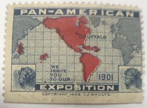 1901 Pan-Am Expo Souvenir Stamp MNG