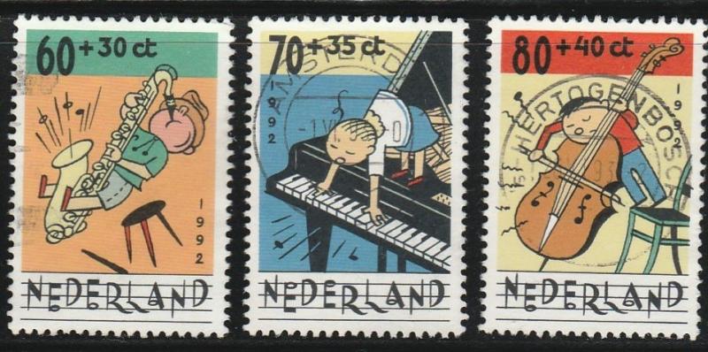 Netherlands, #1992 Used Set Of 3 Semi-Postals, #'sB668-B670
