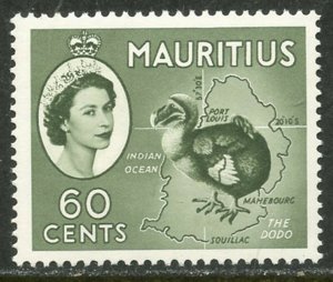 MAURITIUS Sc#261 SG302a 1954 60c Dodo OG Mint NH