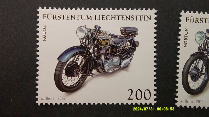 Liechtenstein 2015 Motorcycles Scott# 1698-1701 Complete MNH XF set of 4
