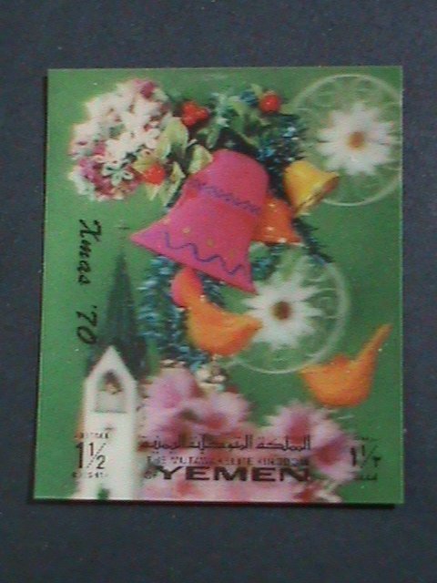 YEMEN-1970 -COLORFUL BEAUTIFUL LOVELY CHRISTMAS MNH 3-D STAMP VERY FINE