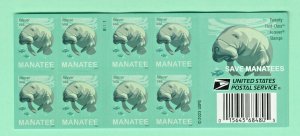 5851 Manatee ( Block of 8 Pl#B1111  & End Cap )  2024 MNH