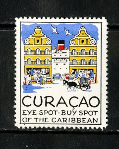 Curacao Stamps Label NH Visit Curacao Old Time Label