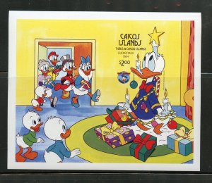 DISNEY CAICOS ISLAND DONALD DUCK'S BIRTHDAY IMPERFORATE SOUVENIR SHEET MINT NH