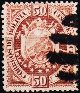 Bolivia. 1894 50c S.G.68 Fine Used