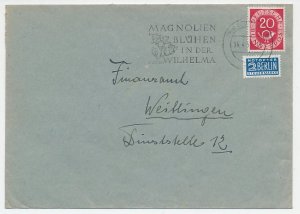 Cover / Postmark Germany 1953 Magnolia - Zoo Wilhelma Stuttgart