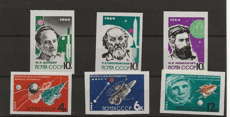 Thematic stamps - Space Russia Rockets &  Pioneers sg.2979-84 six vals MNH