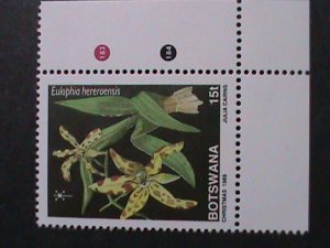 BOTSWANA STAMP 1989 SC#464-7   STAR AND ORCHIDS FLOWER PLANTS MNH STAMP SET.