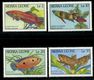 Sierra Leone   959-62 MNH 1988 Fish