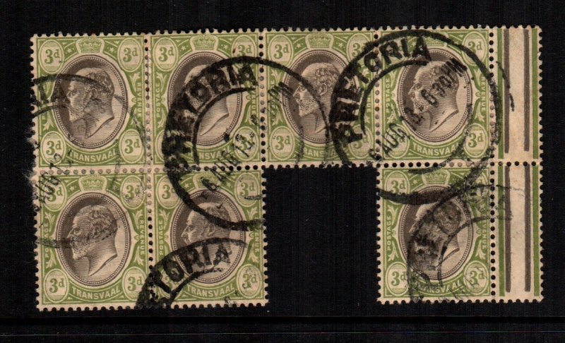 Transvaal  256  used cat $  7.00 block