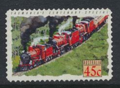 Australia SG 1411  Used  -Trains self adhesive 