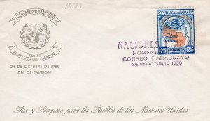 PARAGUAY 1959 Sc# C261  UNITED NATIONS DAY (1) FDC