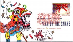 Scott 4726 45 Cents Year Of The Snake Mellisa Fox Hand Painted FDC 2 Of 6