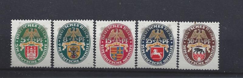 Germany, B23-B27, Coat of Arms Singles (See Desc.), **Hinged**  #3 (LL)