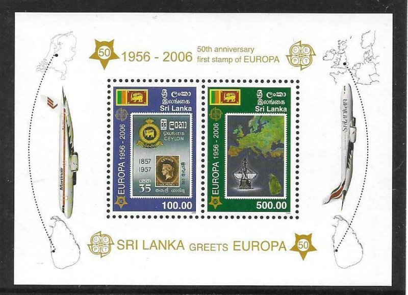 2006    SRI LANKA  -  SG.  MS 1770  -  EUROPA STAMPS ANNIVERSARY   -  MNH 