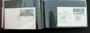 US Stamp Collection, Postal Card FDC Large Lot of 100 Cards in Lighthouse Album