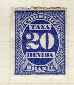 BRAZIL; Early 1900s TAXA DEVIDA issue Mint unused 20r. value