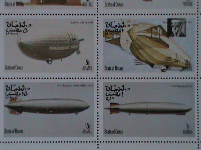 ​OMAN-WORLD FAMOUS CLASSIC AIR SHIPS-MNH-SHEET VF-EST-$12-PROMOTE-50% OFF