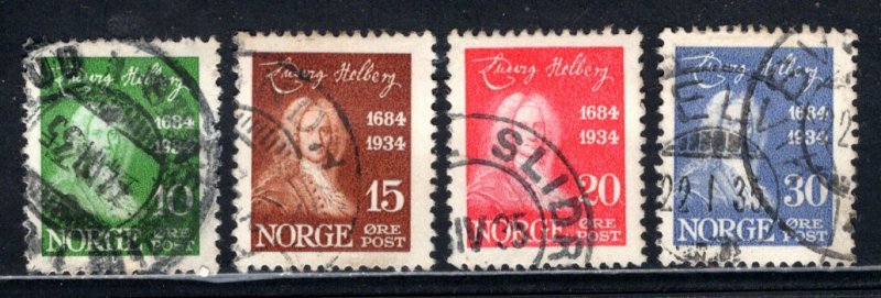 Norway #158-161  Used  VF    CV $7.15  ....   4570867