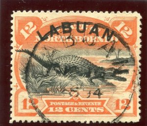 Labuan 1894 QV 12c orange-vermilion very fine used. SG 70. Sc 55.