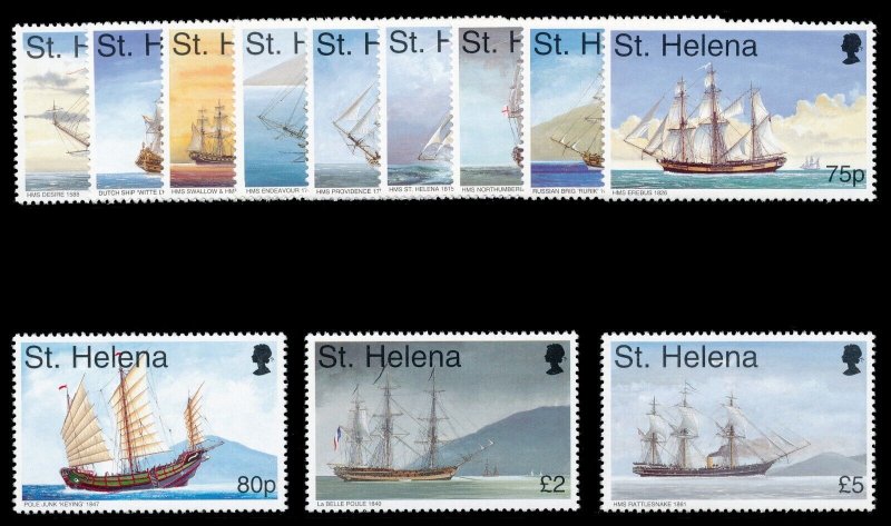 St Helena 1998 QEII Ships set complete superb MNH. SG 766-777. Sc 716-727.