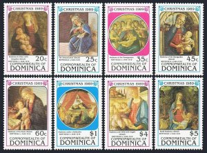 Dominica 1218-25,1226-27,MNH.Mi 1278-1285,Bl.160-161.Christmas 1989.Botticelli.