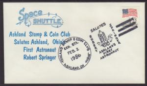 Ashland Stamp Astonaut Robert Springer 1986 Cover BIN