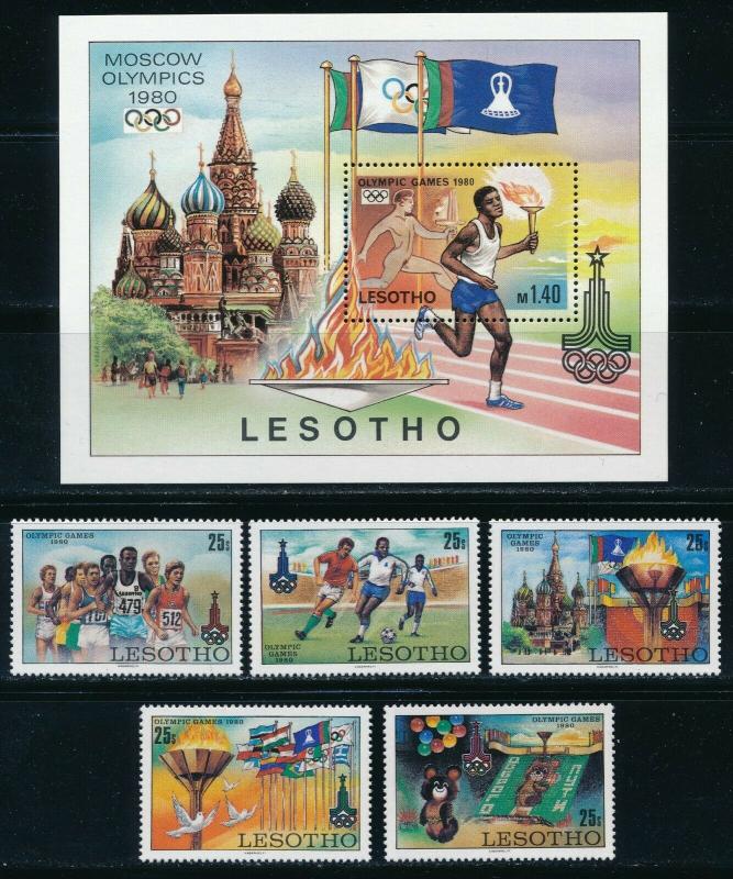 Lesotho - Moscow Olympic Games MNH Sports Set (1980)