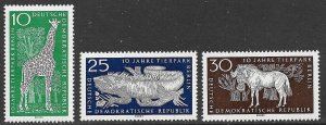 EAST GERMANY DDR 1965 Berlin Zoo Set Sc 759-761 MNH