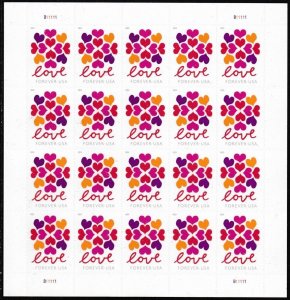 5339 CFI, Counterfeit Sheet of 20 Wedding Hearts Stamps - Stuart Katz