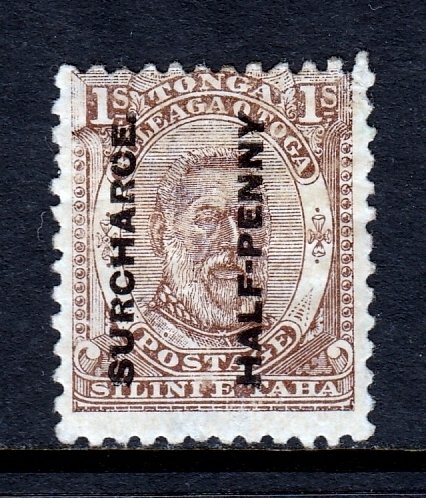 Tonga - Scott #22b - “SURCHARCE” - MH - See description - SCV $11