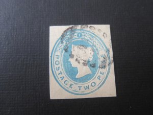 GB QV Postal Stationery Cutdown  Stock#19095