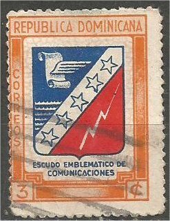 DOMINICANA,  1945, used 3c , Municipal, Scott 417