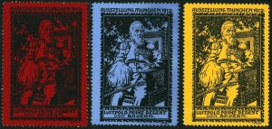 GERMANY Munich 1912 Exhibition Prince Luitpold Cinderella Labels Vignettes