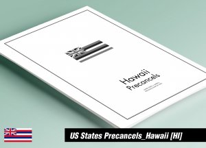 PRINTED  HAWAII [TOWN-TYPE] PRECANCELS STAMP ALBUM PAGES (9 pages)