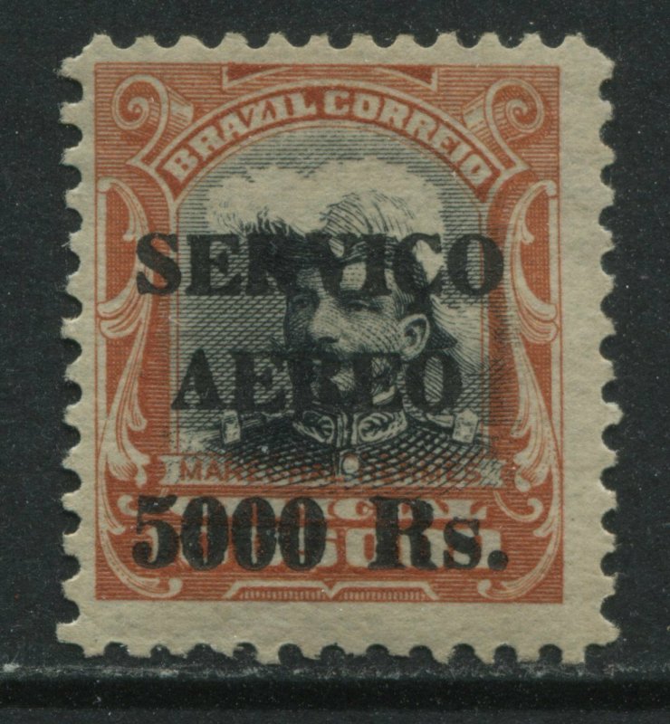 Brazil 1927 overprinted Airmail 5000 reis mint o.g. hinged