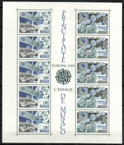 Monaco Stamp 1761a  - 91 Europa, Satellites in space