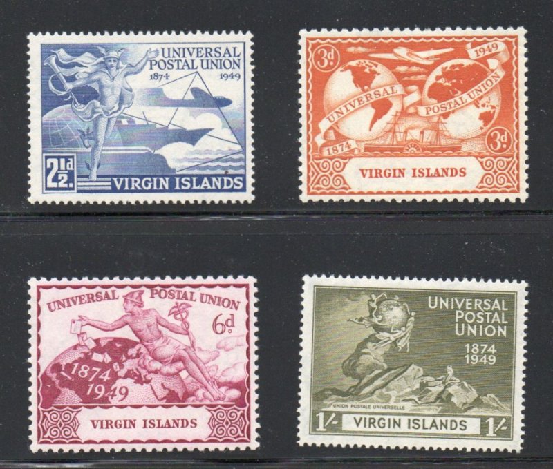 British Virgin Islands Sc 92-5 1949 UPU stamp set mint